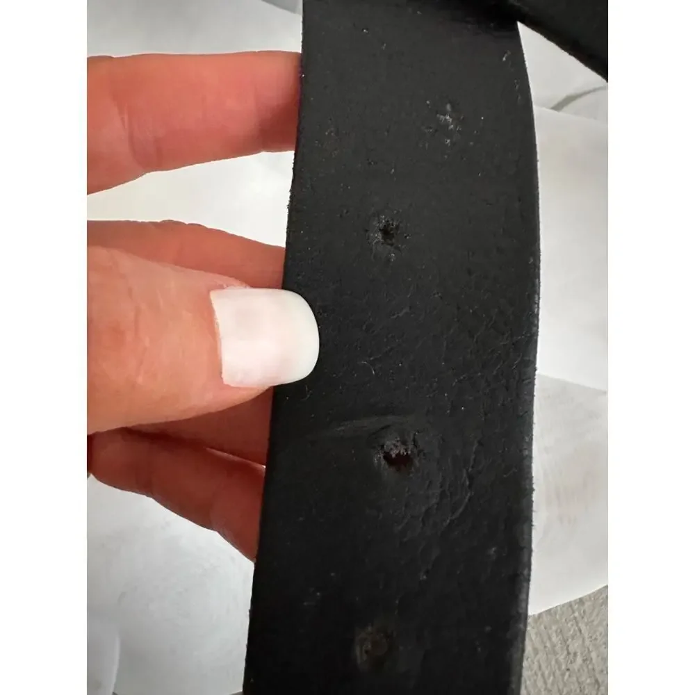 JUSTIN Mens size 40 Black Genuine Leather Belt PEBBLED 1.5
